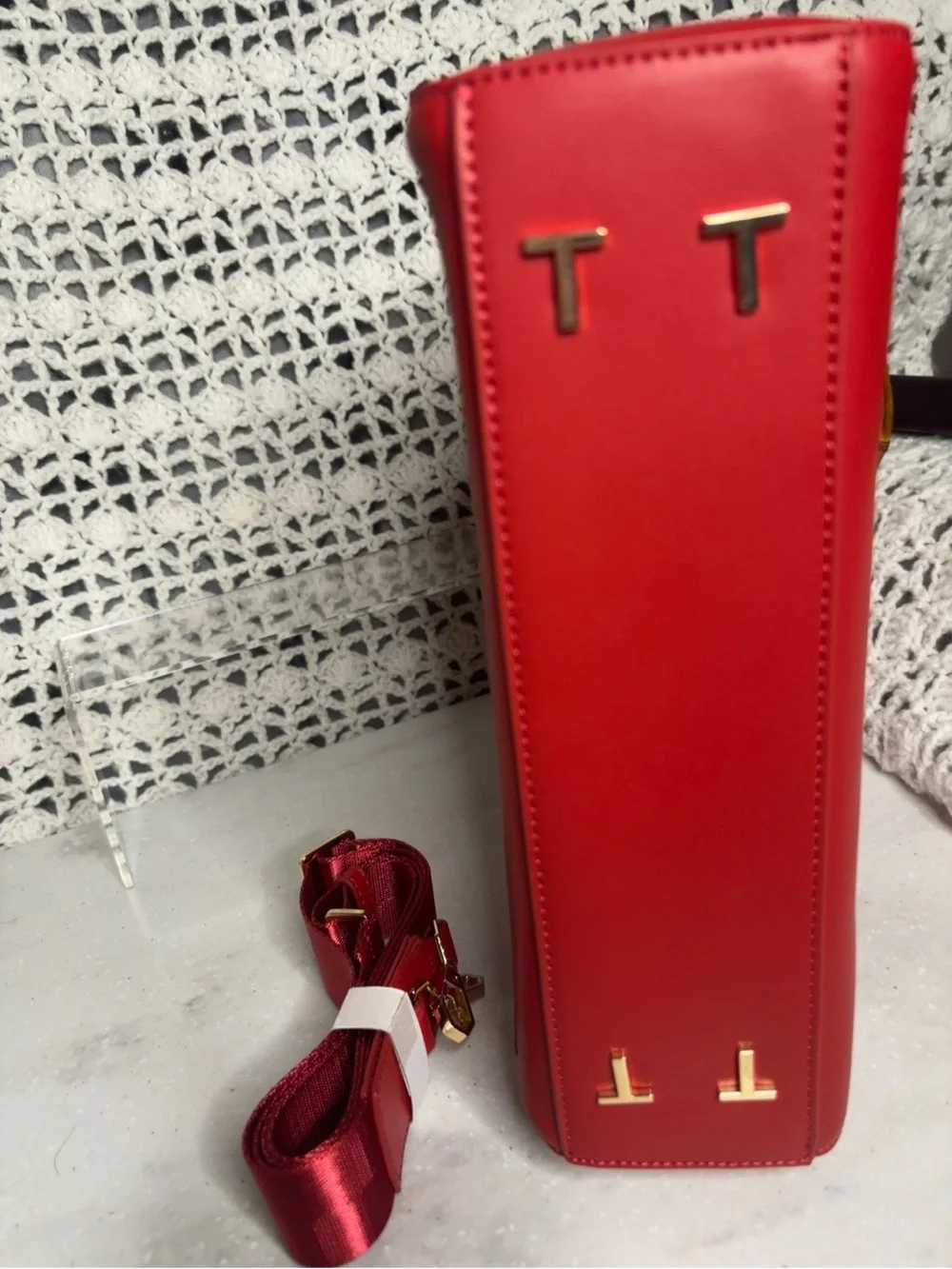 Trina Turk Leather Satchel with Bamboo-Style Handle